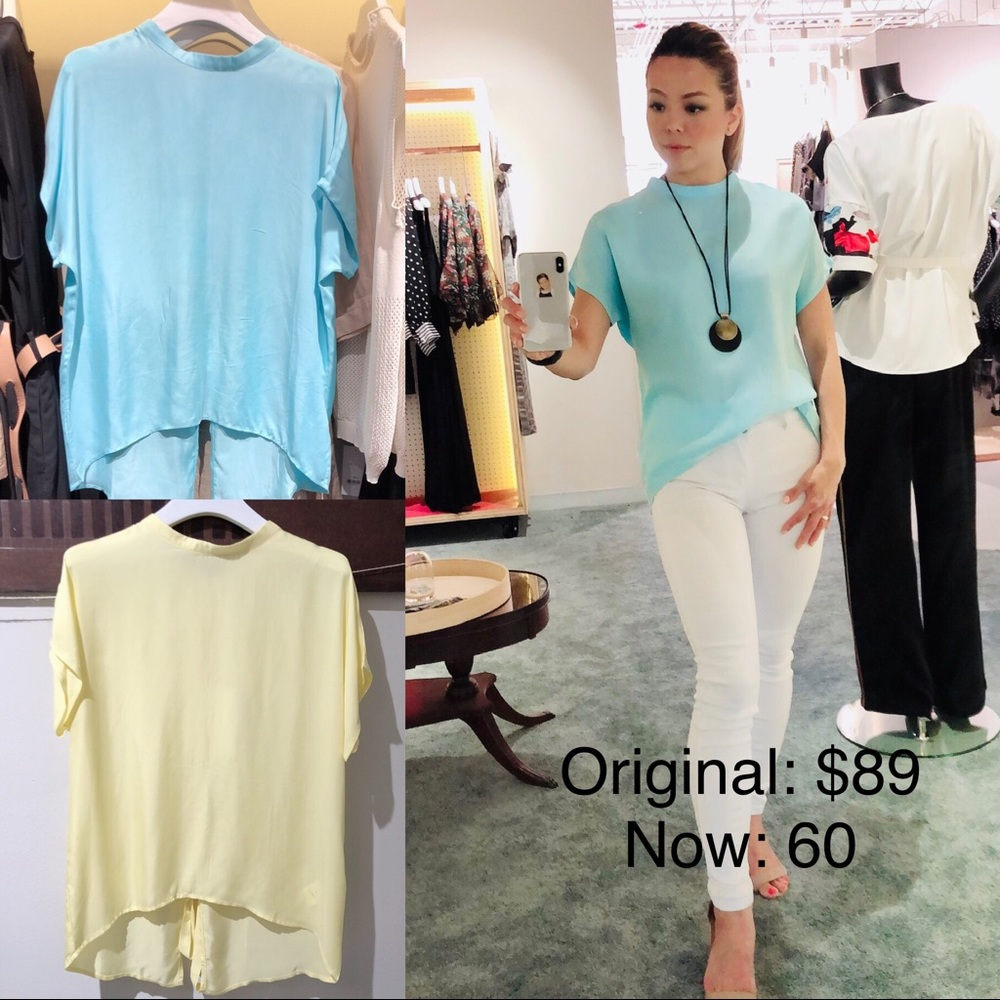 Brand new simple and elegant silk top